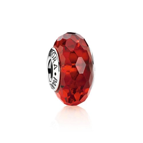 Charm Cristal de Murano Facetado Rojo - PANDORA