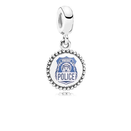 Charm colgante en plata de ley Policía PANDORA