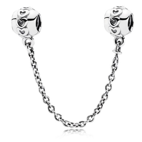 Hearts silver safety chain - PANDORA