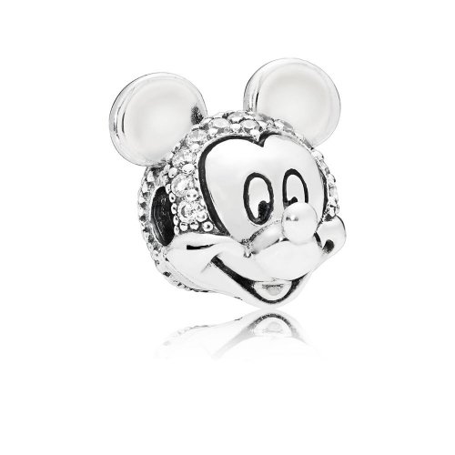 Clip PANDORA en plata de ley Retrato Brillante de Mickey - 797495CZ