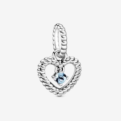 PANDORA Abalorio Colgante de Corazón con Cuentas en Azul Aqua - 798854C01