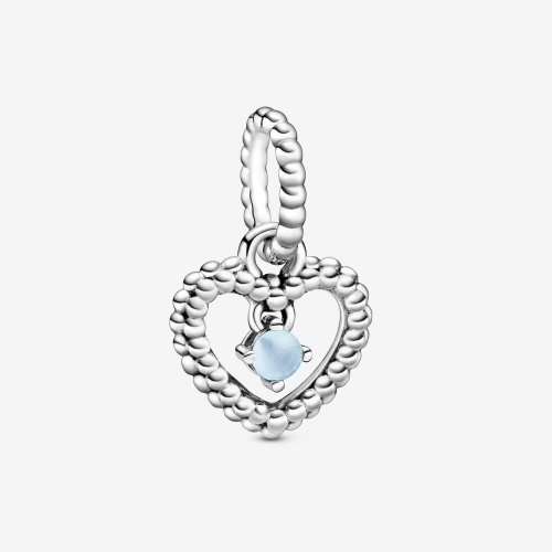PANDORA Abalorio Colgante Corazón con Cuentas Azul Cielo - 798854C07