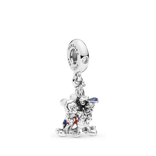 Charm Colgante PANDORA en plata de ley Mickey Mouse y el Pato Donald P-D-2717