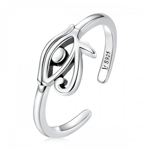 Anillo abierto estilo Pandora con el Ojo de Horus - SCR801