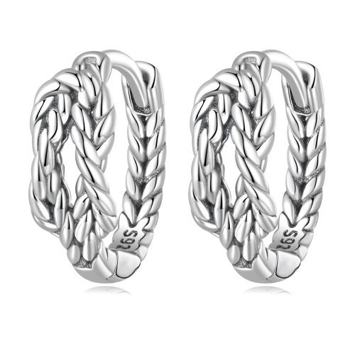 Aretes de aro estilo Pandora con nudo - SCE1523