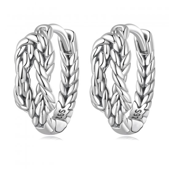 Aretes de aro estilo Pandora con nudo - SCE1523 - Haga click en la imagen para cerrar