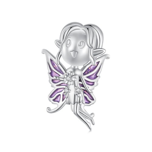Anillo abierto de estilo Pandora con diseño sencillo de loto - SCR821-B