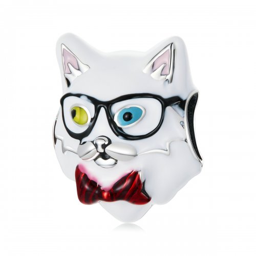 Charm estilo Pandora de gato blanco - SCC2093