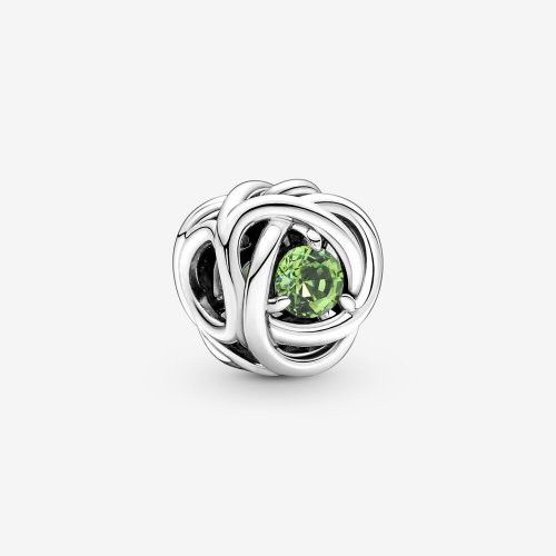 PANDORA Charm de Círculo de Eternidad Verde Primavera Agosto - 790065C03