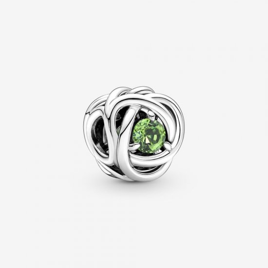 PANDORA Charm de Círculo de Eternidad Verde Primavera Agosto - 790065C03 - Haga click en la imagen para cerrar