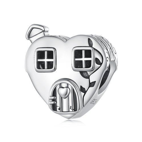 Encanto de casa en forma de corazón al estilo de Pandora - BSC871