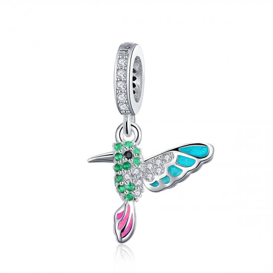 Pendiente en plata con diseño estilo Pandora de Martín Pescador - SCC991 - Haga click en la imagen para cerrar