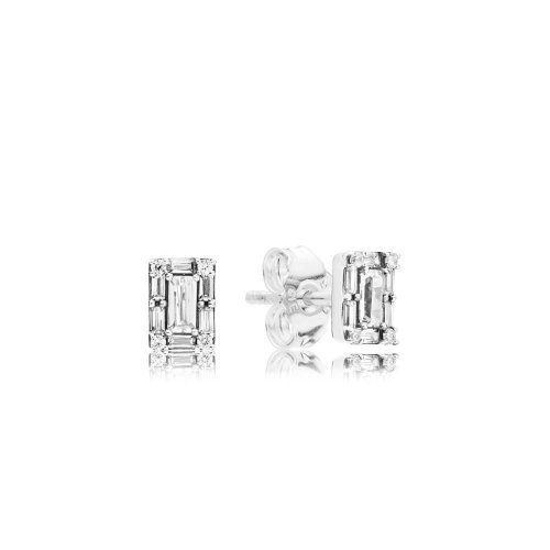 Pendientes PANDORA en plata de ley Hielo Luminoso - 297567CZ