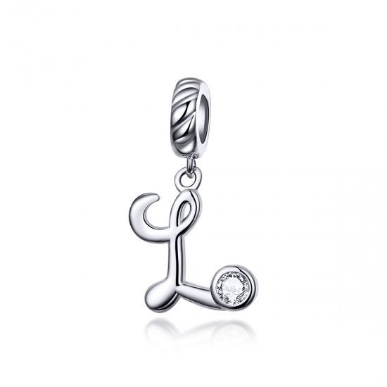 Pandora Estilo Colgante Plata Letra L - SCC1183-L - Haga click en la imagen para cerrar