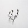 Pendientes de aro con cuentas y logotipo de la firma Pandora - 292310C00