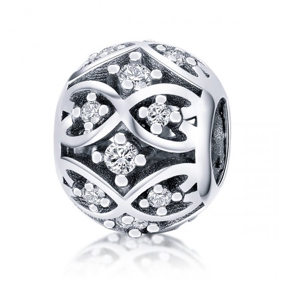 Pulsera de estilo Pandora con encanto de elegancia plateada - SCC732 - Haga click en la imagen para cerrar