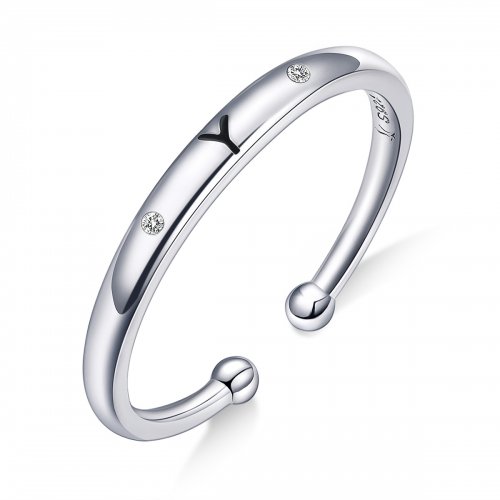 Anillo abierto estilo Pandora con letra Y - SCR544-Y