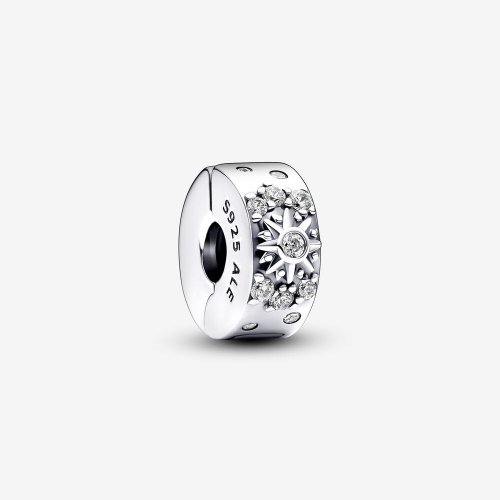 Clip de plata de ley con diseño de sol y luna de Pandora - 792841C01 Clip de plata de ley con diseño de sol y luna de Pandora - 792841C01