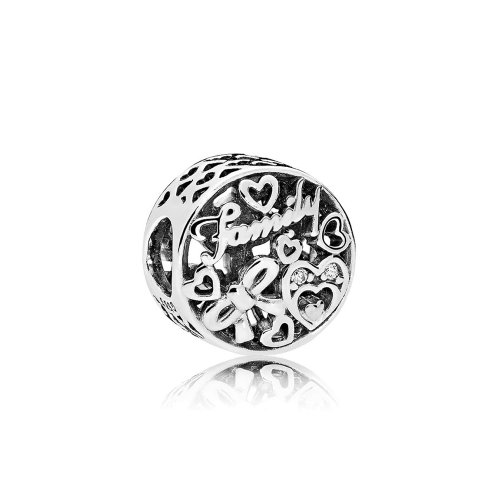 Charm en plata de ley y oro Tributo a la Familia - PANDORA