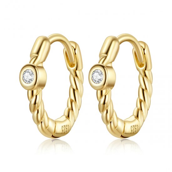 Aretes de estilo Pandora con aro francés - SCE1255 - Haga click en la imagen para cerrar