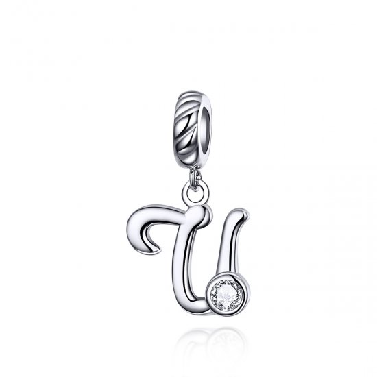 Pandora Style Plata Colgante de Letra U - SCC1183-U - Haga click en la imagen para cerrar