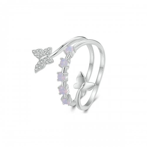 Anillo Doble Estilo Pandora - BSR467-E
