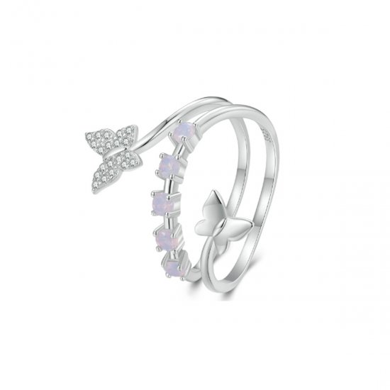 Anillo Doble Estilo Pandora - BSR467-E - Haga click en la imagen para cerrar