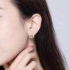 Pendientes de botón estilo Pandora con diseño de racimo de flores - BSE106