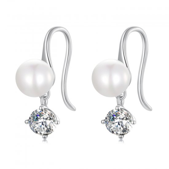 Pendientes de perlas estilo Pandora - BSE684 - Haga click en la imagen para cerrar