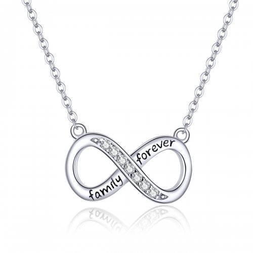 Collar Pandora Style Plata Amor Ilimitado - SCN352