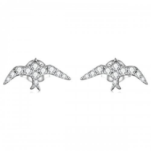 Pendientes de estilo Pandora Mini Swallow - BSE594