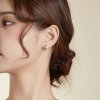 Pendientes de aro de plata estilo Pandora con ópalo - SCE992