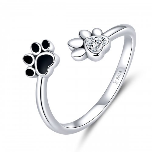 Anillo abierto de amistades de estilo Pandora en plata - SCR605 Anillo abierto de amistades de estilo Pandora en plata - SCR605