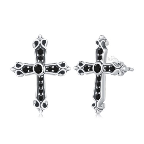 Estos aretes de estilo Pandora Vintage estilo cruz - SCE1655