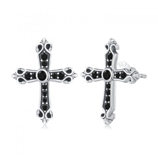Estos aretes de estilo Pandora Vintage estilo cruz - SCE1655 - Haga click en la imagen para cerrar