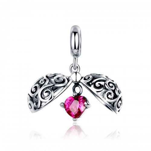 Pendiente colgante de estilo Pandora en plata con diseño de fruta secreta - SCC1114
