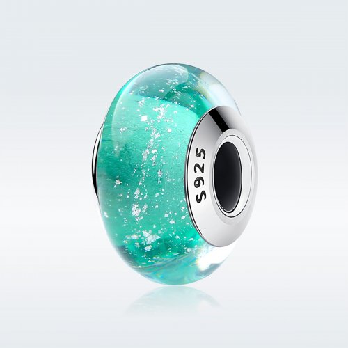 Charm de vidrio Murano verde estilo Pandora - SCZ021