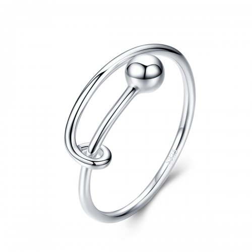Anillo sencillo de plata estilo Pandora - SCR520