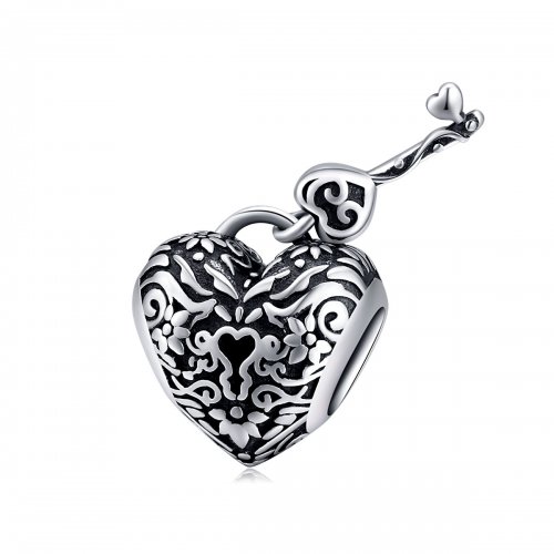 Pandora Estilo Abalorio de Candado en Forma de Corazón - SCC1447