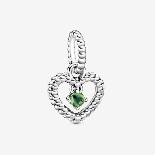 PANDORA Abalorio Colgante Corazón con Cuentas Verdes Primavera - 798854C10