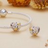 Charm de estilo Pandora con margarita y mariquita - BSC817