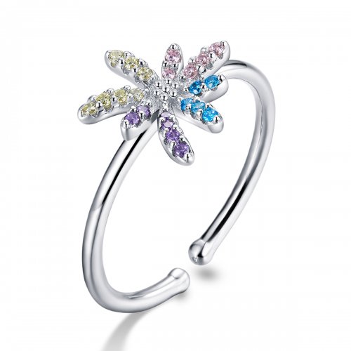 Anillo abierto de estilo Pandora con fuegos artificiales - BSR120