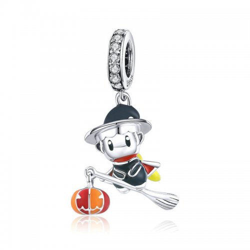 Encanto de Bruja de Plata al Estilo Pandora - BSC240