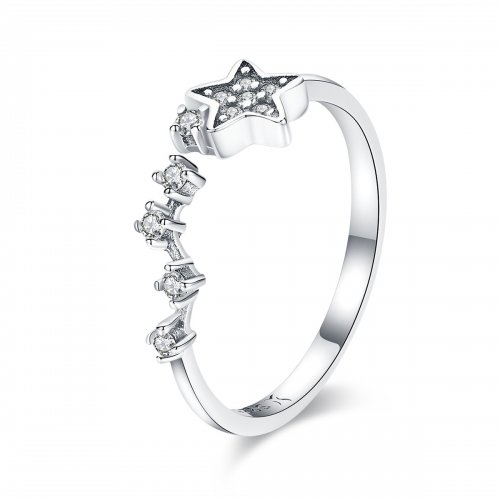 Anillo estilo Pandora de plata con el secreto de las estrellas - SCR440