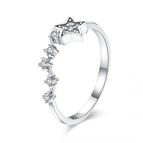 Anillo estilo Pandora de plata con el secreto de las estrellas - SCR440 - Haga click en la imagen para cerrar