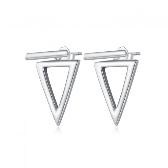Pendientes de Estilo Pandora con Forma de Triángulo - BSE900 - Haga click en la imagen para cerrar