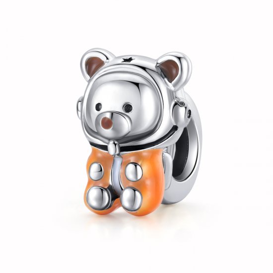 Charm de Oso Espacial de Plata al Estilo Pandora - SCC1693 - Haga click en la imagen para cerrar