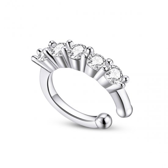 Estilo Pandora Aro de Oreja Individual de Plata - SCE1026 - Haga click en la imagen para cerrar
