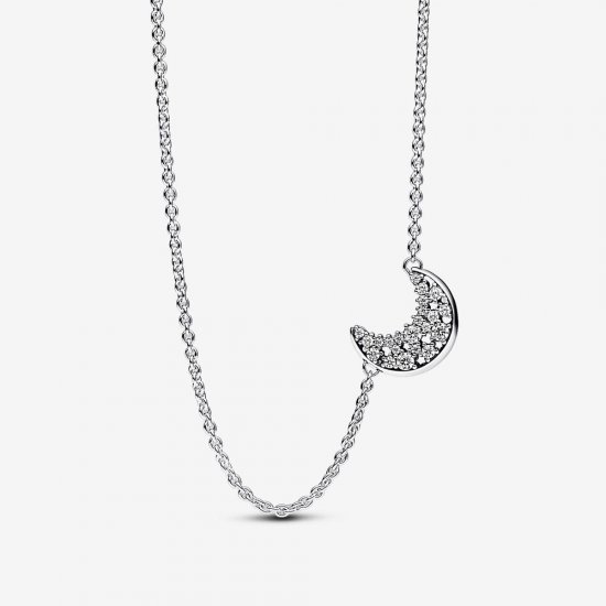 Collar de plata esterlina Pandora Moon con circonia cúbica transparente - 392785C01 - Haga click en la imagen para cerrar