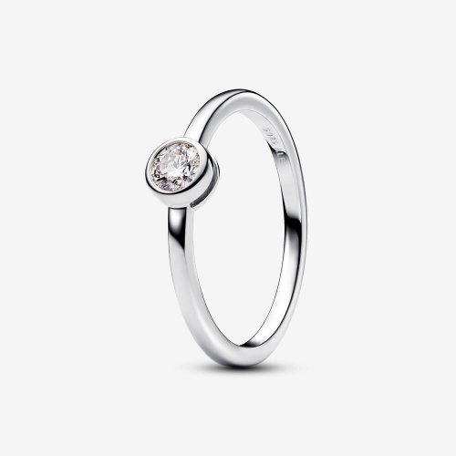 Anillo con bisel de diamantes cultivados en laboratorio de Pandora Era, plata esterlina de 0,25 quilates en total - 192900C01